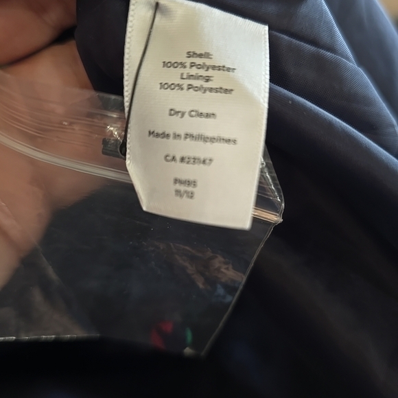 Talbots Women's Plus Dress Sheath Size 16 Pink Navy Lined Cowl Neck Sleeveless - Picture 4 of 11